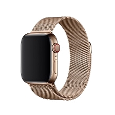 Ремешок bikson для APPLE Watch, сетчатый, миланская петля Milano Loop, 42 - 44 mm, цвет розовое золото