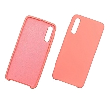 Чехол накладка Silicon Cover для SAMSUNG Galaxy A50 (SM-A505), A30s (SM-A307), A50s (SM-A507), силикон, бархат, цвет светло розовый.