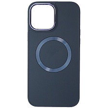 Чехол накладка с поддержкой MagSafe для APPLE iPhone 13 Pro Max (6.7"), силикон, пластик, цвет темно синий