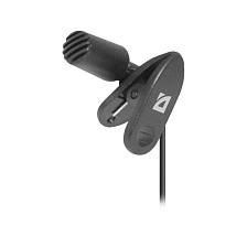 Микрофон DEFENDER MIC-109, петличка, цвет черный