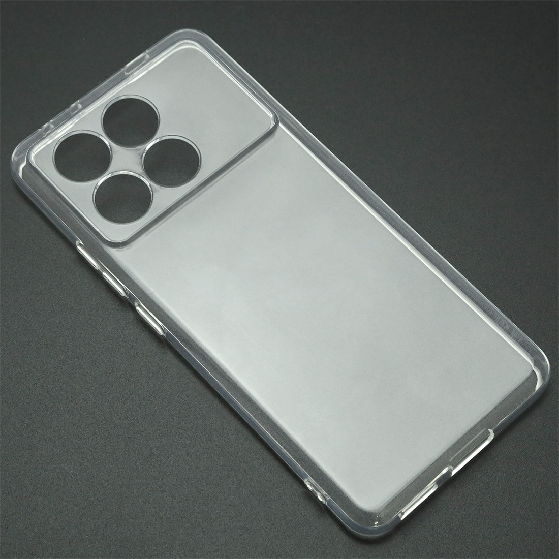 Чехол накладка для POCO X6 Pro 5G, защита камеры, силикон, прозрачный