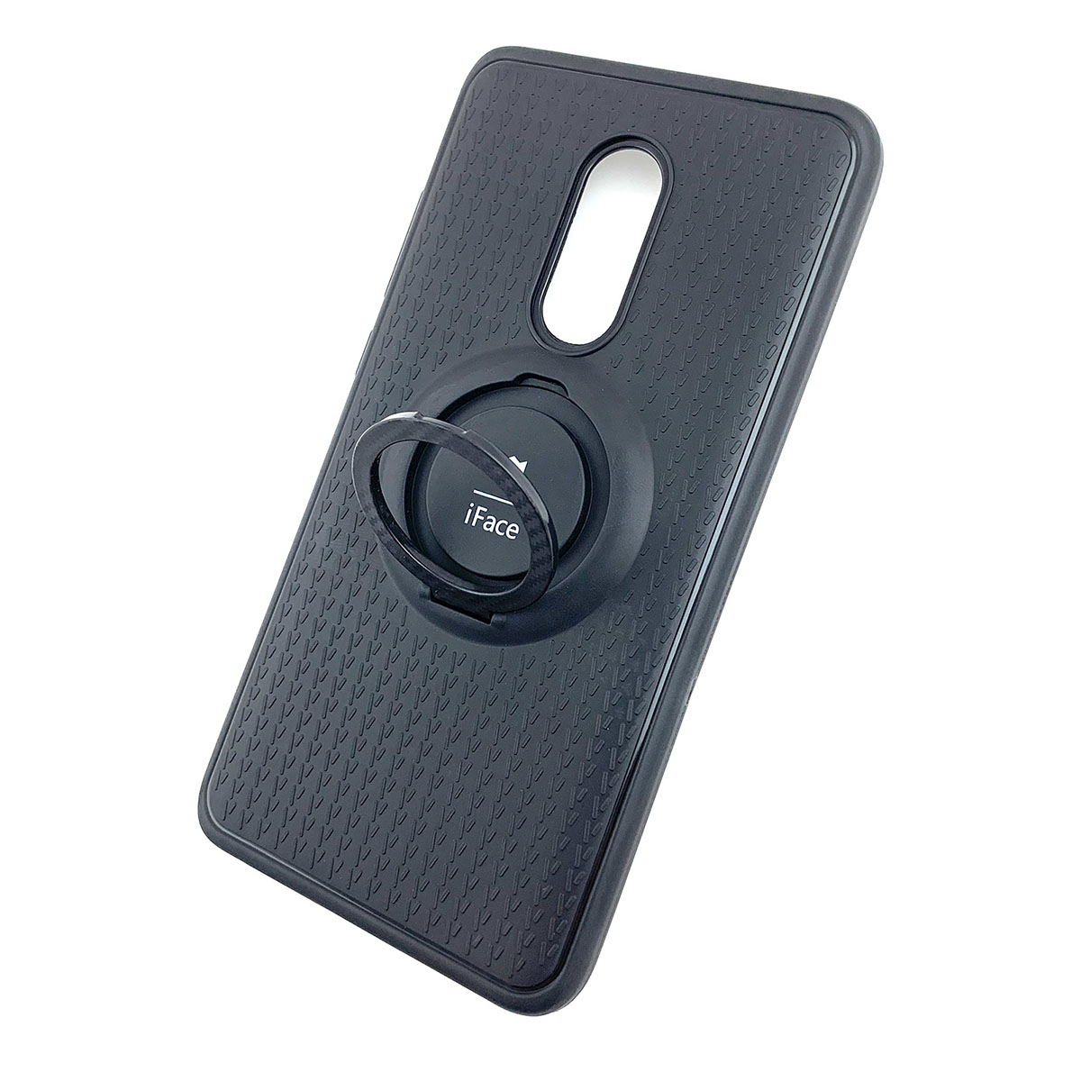 Чехол накладка iFace для XIAOMI Redmi Note 4X, силикон, кольцо держатель, цвет черный.