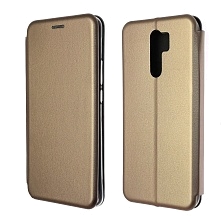 Чехол книжка STYLISH для XIAOMI Redmi 9, экокожа, визитница, цвет розовое золото