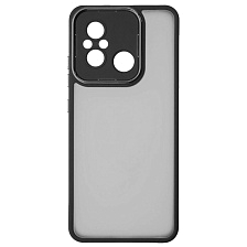 Чехол накладка KING для XIAOMI Redmi 12C, XIAOMI POCO C55, силикон, пластик, защита камеры, цвет окантовки черный
