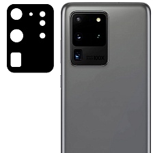 Защитное стекло на заднюю камеру для SAMSUNG Galaxy S20 Ultra, цвет черный