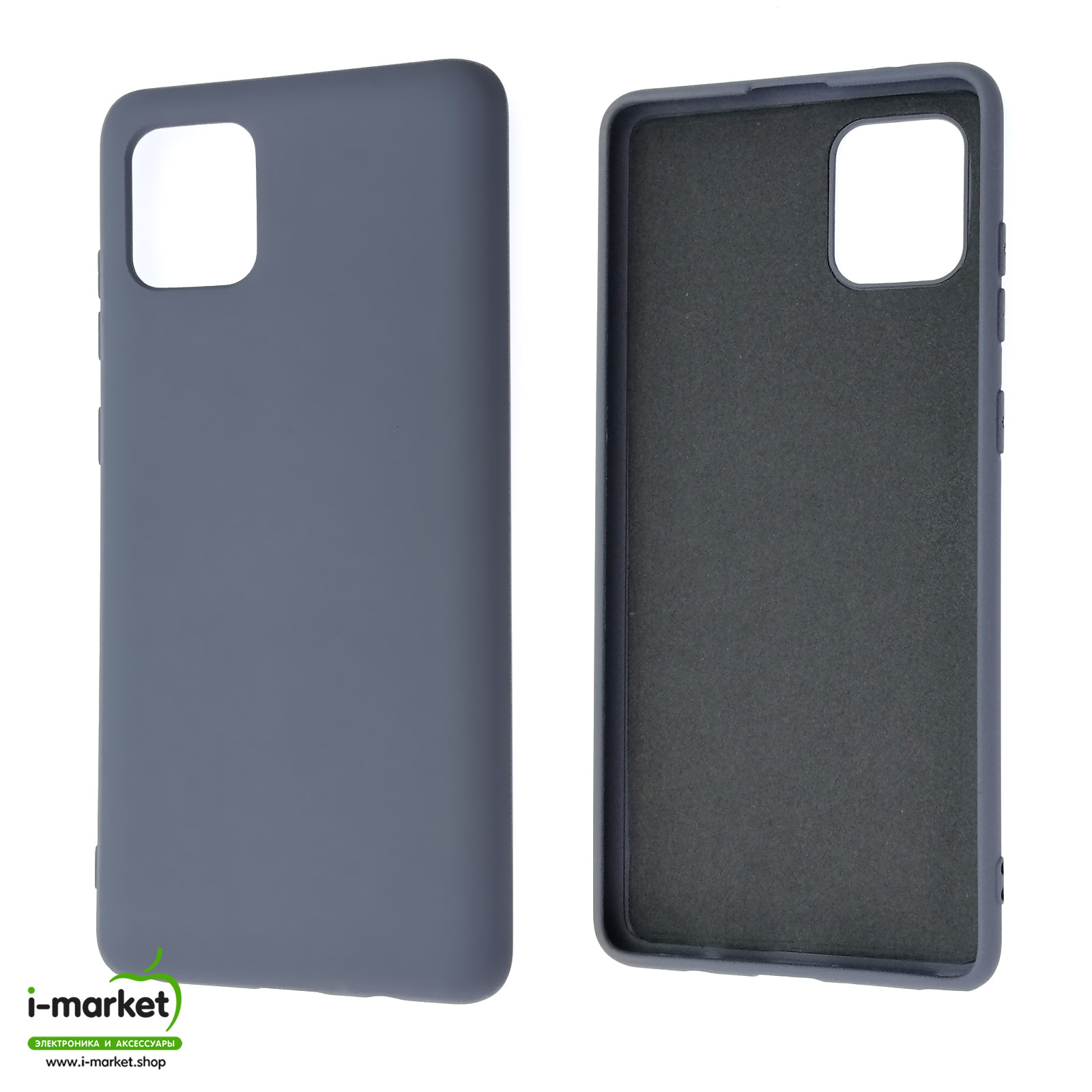 Чехол накладка NANO для SAMSUNG Galaxy A81 (SM-AN815F), Note 10 Lite (SM-N770), силикон, бархат, цвет серый.
