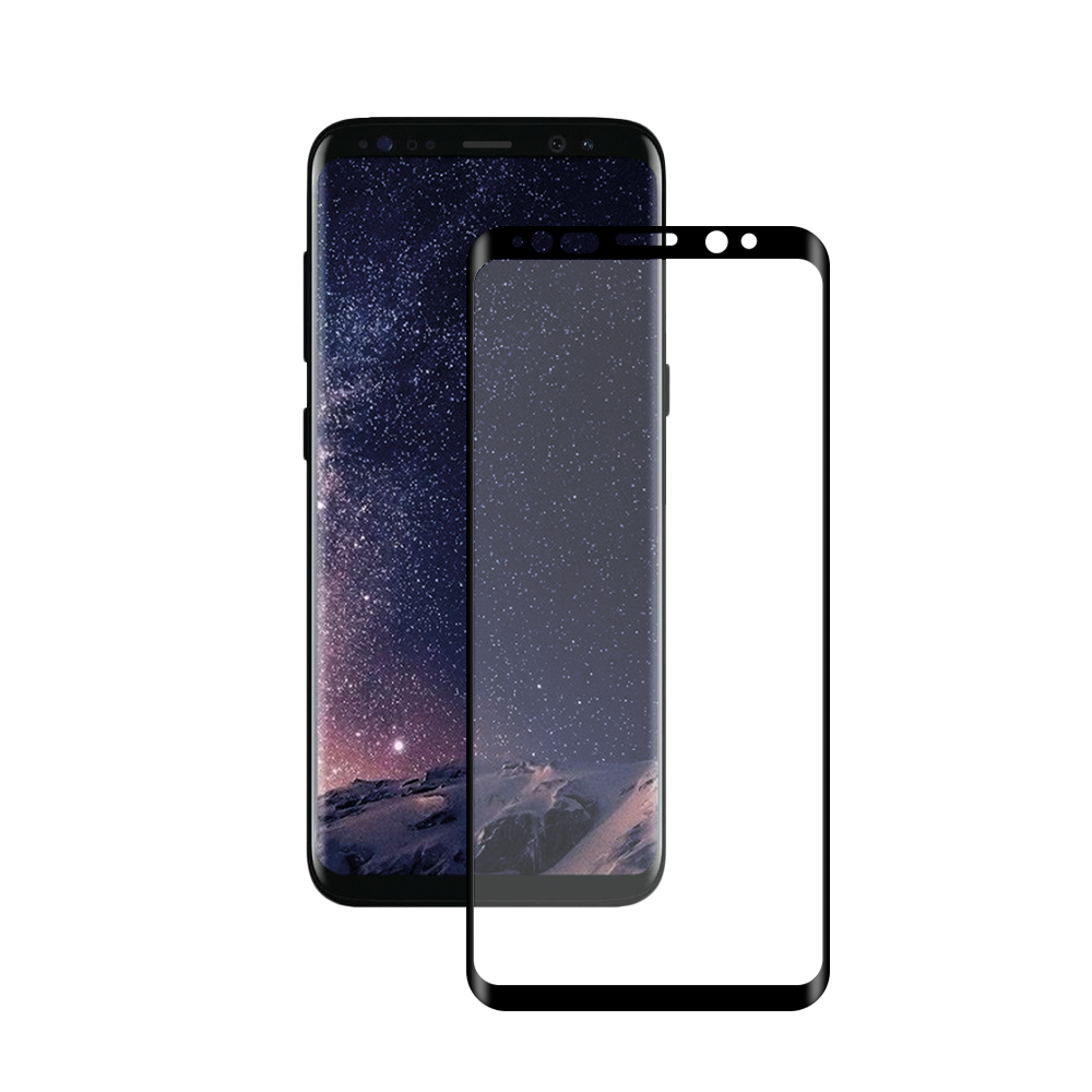 Защитное стекло 5D для SAMSUNG Galaxy S9 PLUS SM-G965 чёрный кант Monarch.