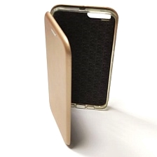 Чехол книжка для XIAOMI MI 6, экокожа, визитница, цвет золотистый