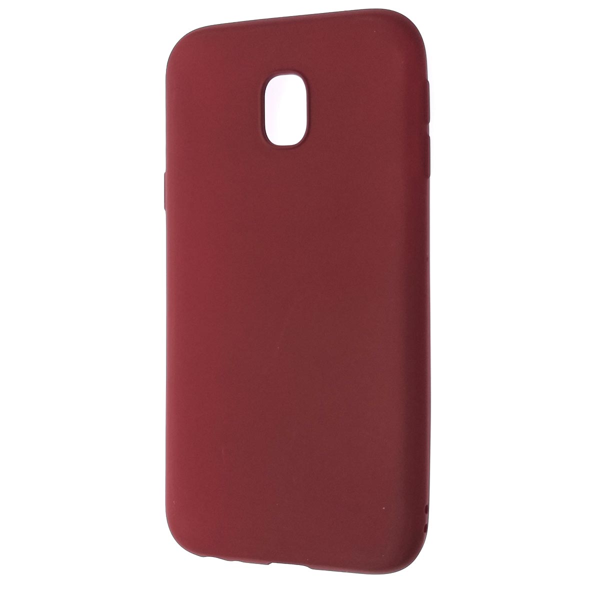 Чехол накладка для SAMSUNG Galaxy J3 2017 (SM-J330), силикон, цвет бордовый
