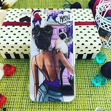 Чехол накладка для APPLE iPhone 7, 8, силикон, рисунок MEOW.