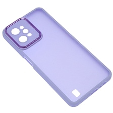 Чехол накладка KING для Realme C31, силикон, пластик, защита камеры, цвет окантовки сиреневый