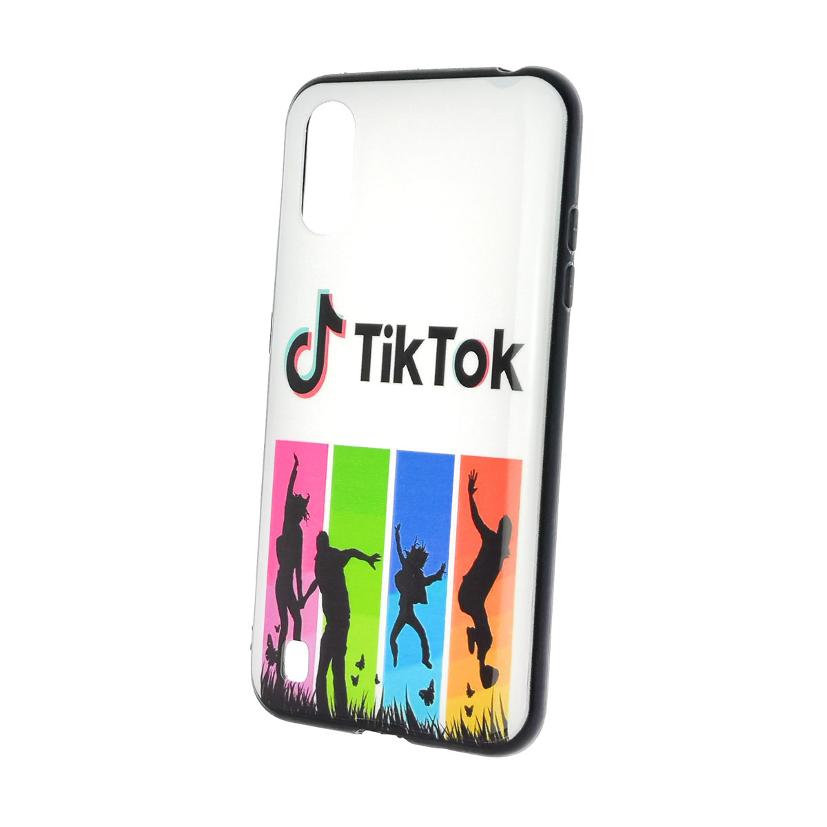 Чехол накладка для SAMSUNG Galaxy A01 (SM-A015F), силикон, рисунок TikTok танцы.