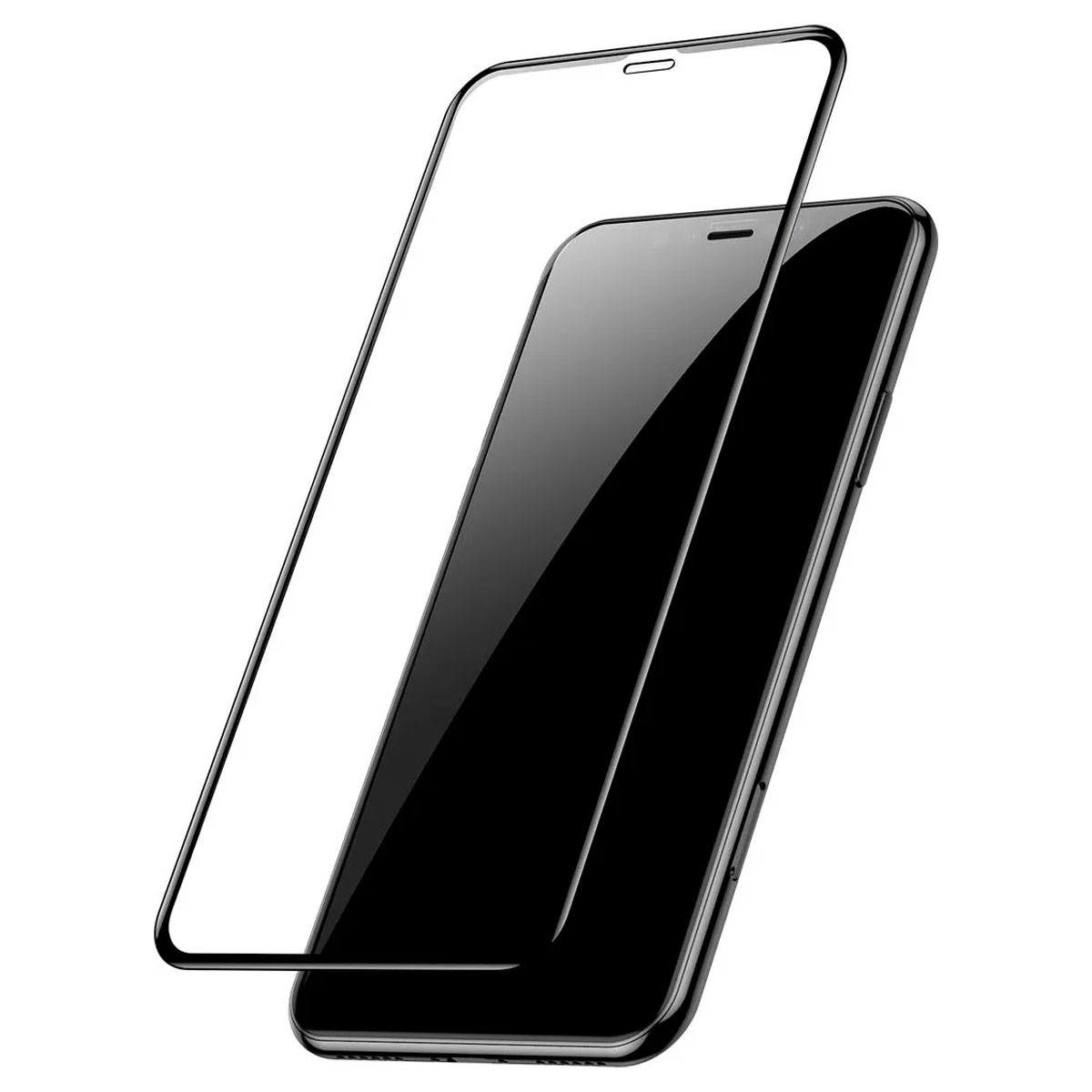 Защитное стекло BASEUS SGAPIPH61S-KC01 (комплект из 2 шт.) для APPLE iPhone XR, iPhone 11, цвет окантовки черный