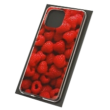 Чехол накладка для XIAOMI MI 11 Lite, силикон, рисунок Малина