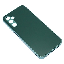 Чехол накладка для SAMSUNG Galaxy A14, защита камеры, силикон, пластик, цвет темно зеленый