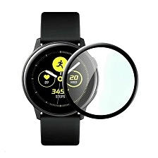 Защитная пленка, стекло 3D PMMA для SAMSUNG Watch 44 мм (SM-T820), цвет окантовки черный.