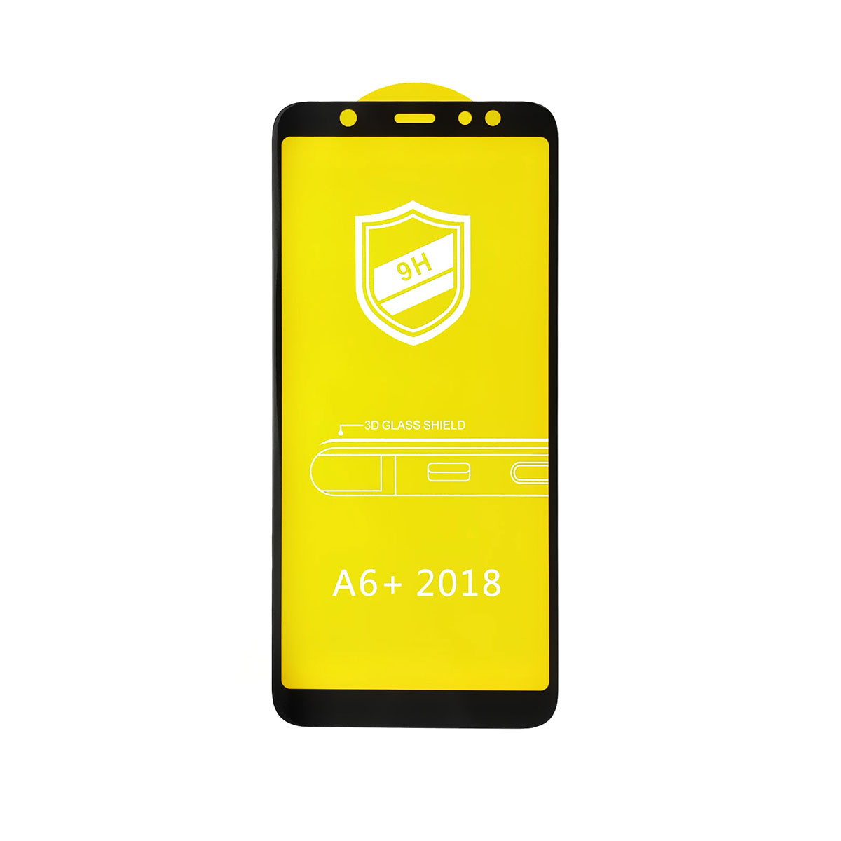 Защитное стекло 9D для SAMSUNG Galaxy A6 Plus 2018 (SM-A605), цвет канта черный
