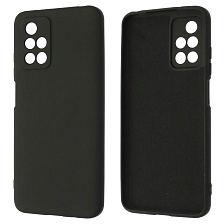 Чехол накладка NANO для XIAOMI Redmi 10 (2021), Redmi 10 (2022), силикон, бархат, цвет черный