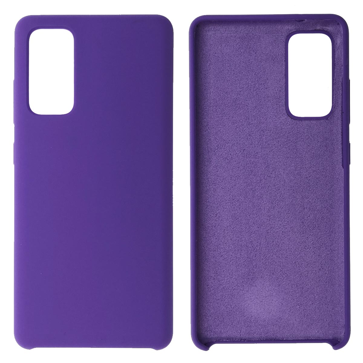 Чехол накладка Silicon Cover для SAMSUNG Galaxy S20FE, силикон, бархат,  цвет фиолетовый