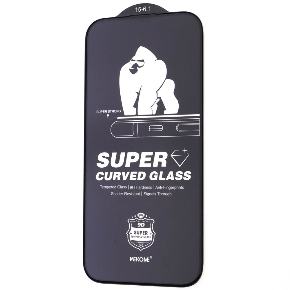 Защитное стекло KINGKONG WTP-091 для APPLE iPhone 15 (6.1"), APPLE iPhone 16 (6.1"), цвет окантовки черный