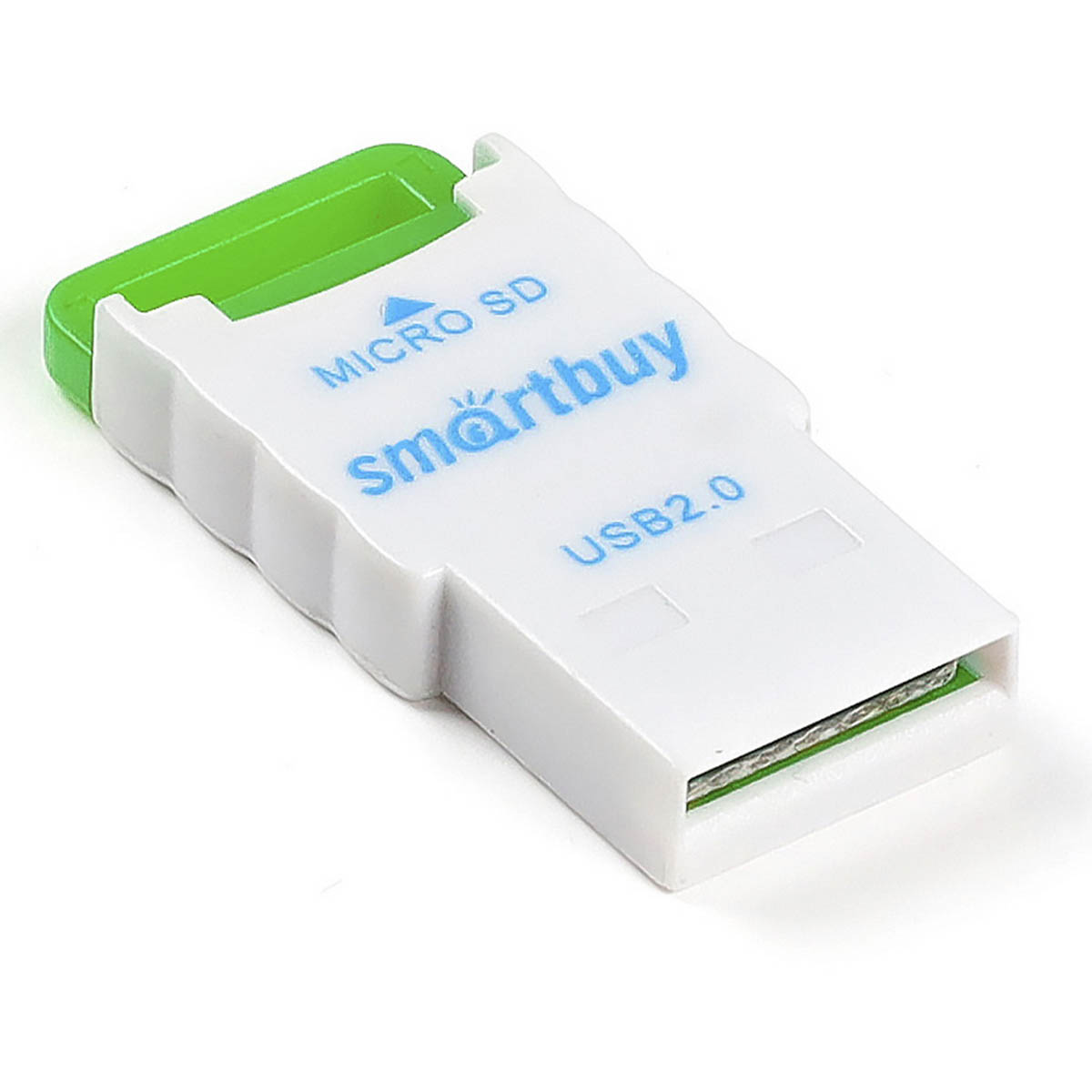 Картридер SMARTBUY SBR-707 MicroSD, цвет бело зеленый