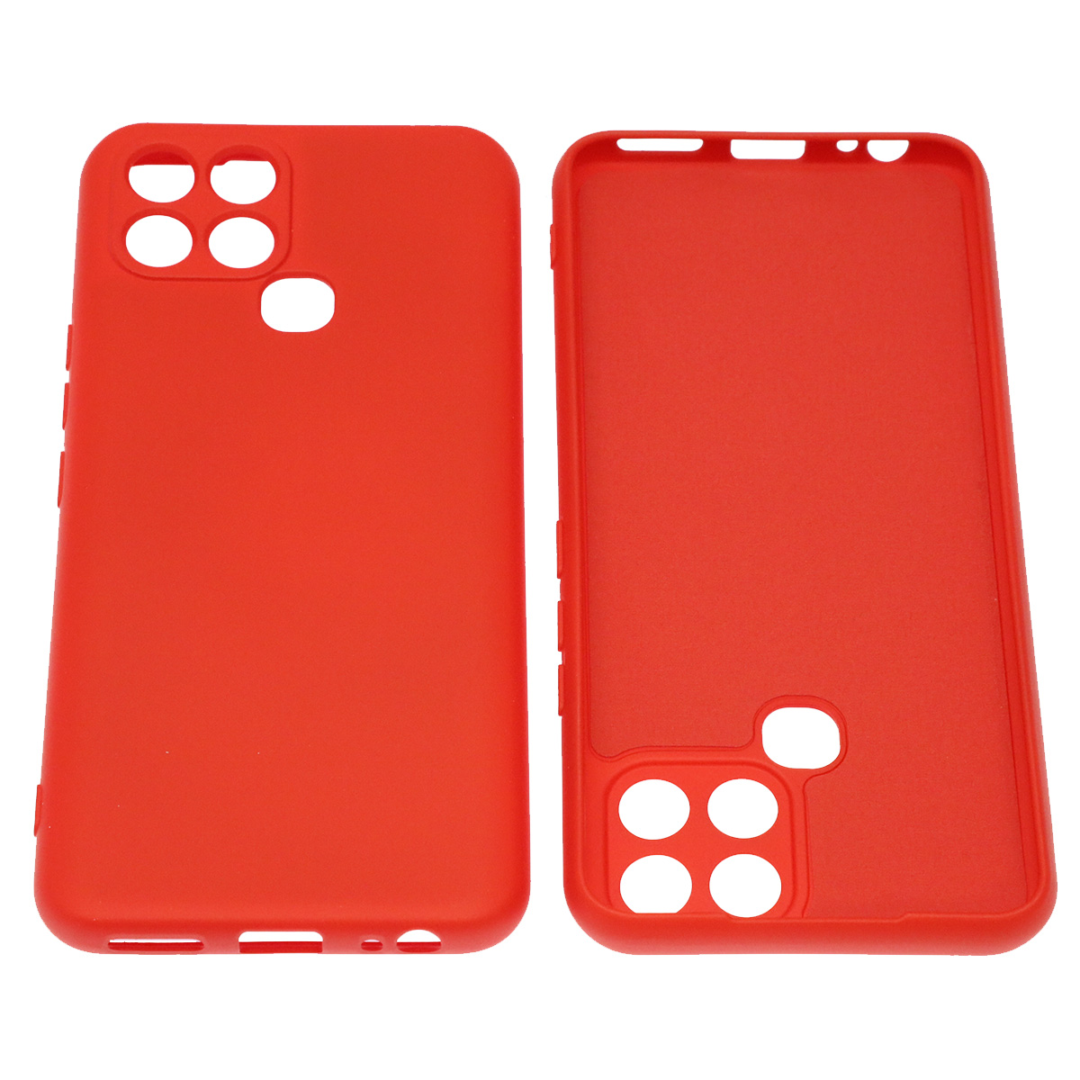 Чехол накладка NANO для INFINIX Smart 6, силикон, бархат, цвет красный