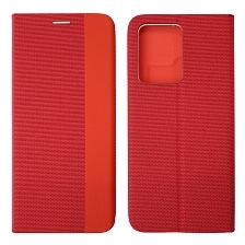 Чехол книжка MESH для XIAOMI POCO X5 Pro, текстиль, силикон, бархат, визитница, цвет красный