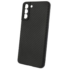 Чехол накладка для SAMSUNG Galaxy S21 Plus (SM-G996), силикон, карбон, цвет черный