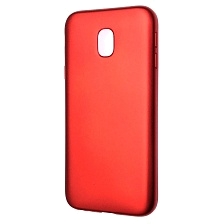 Чехол накладка для SAMSUNG Galaxy J3 2017 (SM-J330), силикон, матовый, цвет красный.
