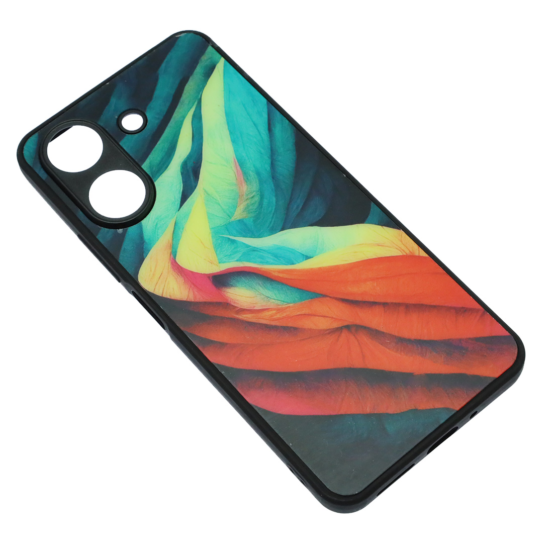 Чехол накладка для XIAOMI Redmi 13C, POCO C65, пластик, силикон, защита камеры, рисунок Акварельные лепестки