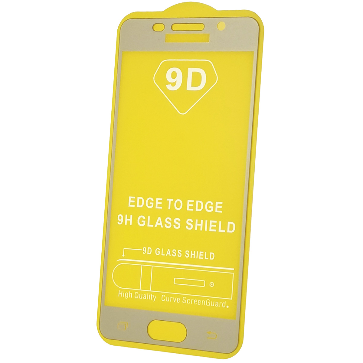 Защитное стекло 9D для SAMSUNG Galaxy A3 2016 (SM-A310), цвет окантовки золотистый