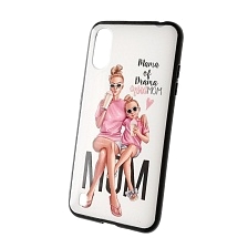 Чехол накладка для SAMSUNG Galaxy A01 (SM-A015), силикон, рисунок Mama of Drama girlMOM | РЕТРО 4