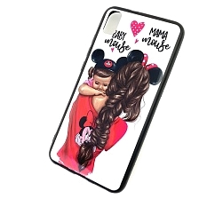 Чехол накладка для XIAOMI Redmi 7A, силикон, рисунок MAMA mouse BABY mouse.