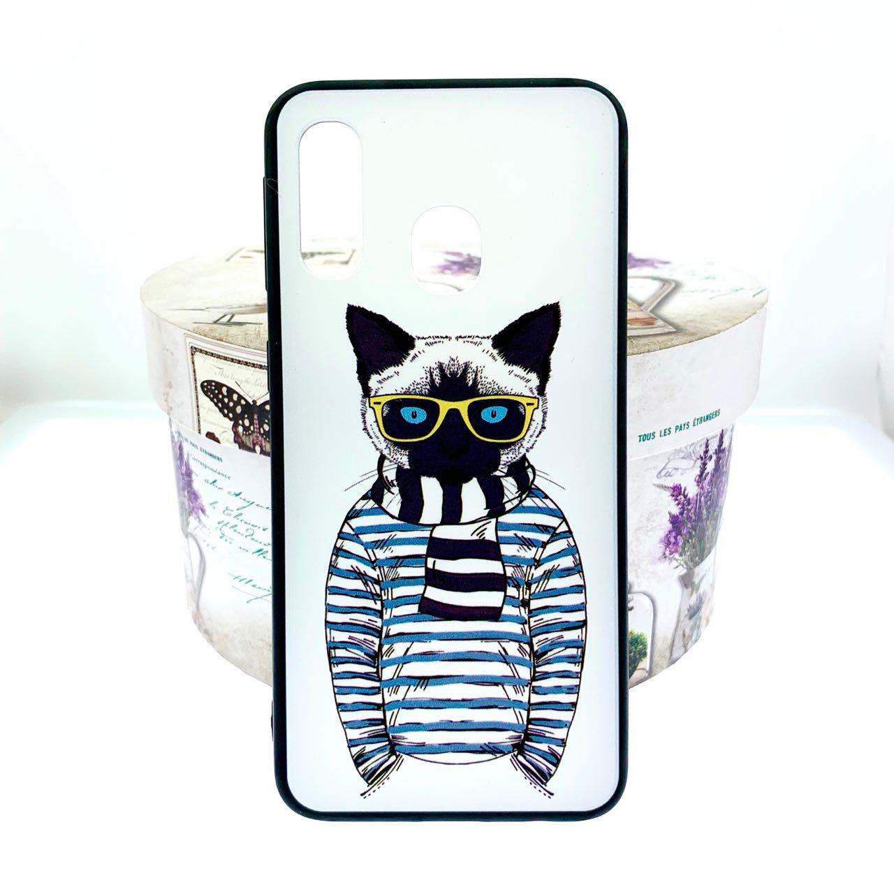 Чехол накладка BRF для SAMSUNG Galaxy A40 (SM-A405), силикон, рисунок Кот в полосатой кофте. Чехол накладка BRF для SAMSUNG Galaxy A40 (SM-A405), силикон, рисунок Кот в полосатой кофте.
