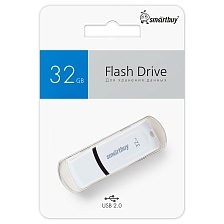 Флешка USB 2.0 32GB SMARTBUY Paean, цвет белый