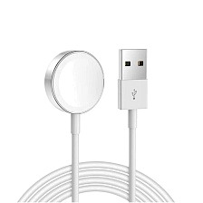 Зарядка NTM FM1-131 для смарт часов, длина 1 метр, цвет бело серебристый