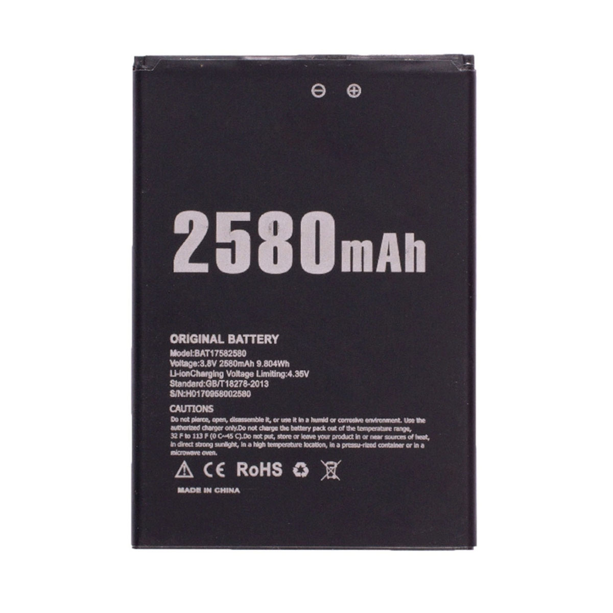 АКБ (Аккумулятор) VIXION BAT17582580 для смартфона DOOGEE X20, 3580mAh, 4.35V