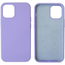 Чехол накладка Silicon Case для APPLE iPhone 12 mini (5.4"), силикон, бархат, цвет сиреневый