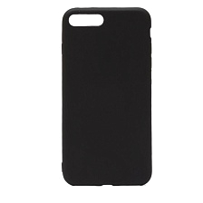 Чехол накладка для APPLE iPhone 7 Plus, 8 Plus, силикон, цвет черный.