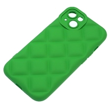 Чехол накладка для APPLE iPhone 13 (6.1"), силикон, 3D ромб, цвет зеленый