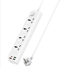 Сетевой фильтр, удлинитель YESIDO MC18, 4 розетки, 3 USB, 1 USB Type C, длина 2 метра, цвет белый Сетевой фильтр, удлинитель YESIDO MC18, 4 розетки, 3 USB, 1 USB Type C, длина 2 метра, цвет белый