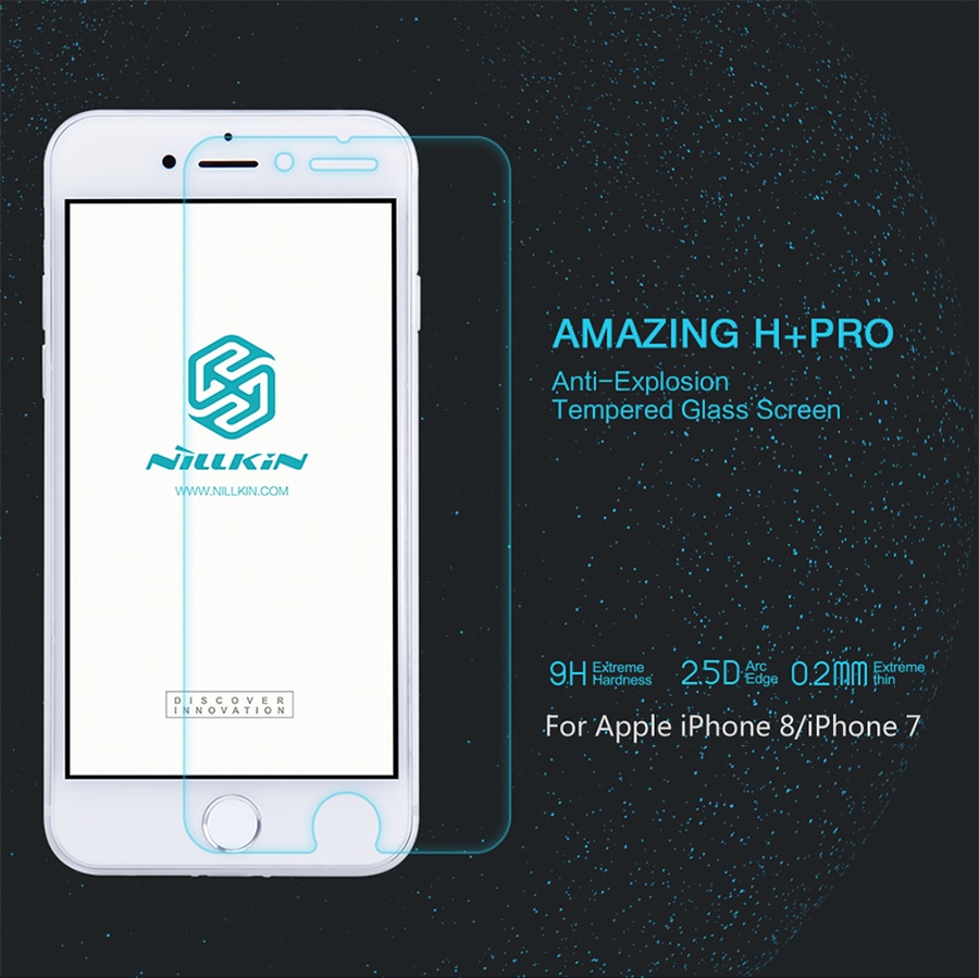 Nillkin Защитное стекло для APPLE iPhone 7, iPhone 8 2.5D Amazing H+Pro Anti-Explosion Tempered Glass, прозрачное.