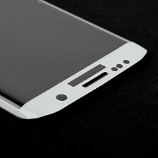 Защитное стекло зеркальное для SAMSUNG S7 EDGE белый.