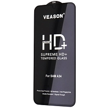 Защитное стекло VEASON HD+ для SAMSUNG Galaxy A34, цвет окантовки черный Защитное стекло VEASON HD+ для SAMSUNG Galaxy A34, цвет окантовки черный