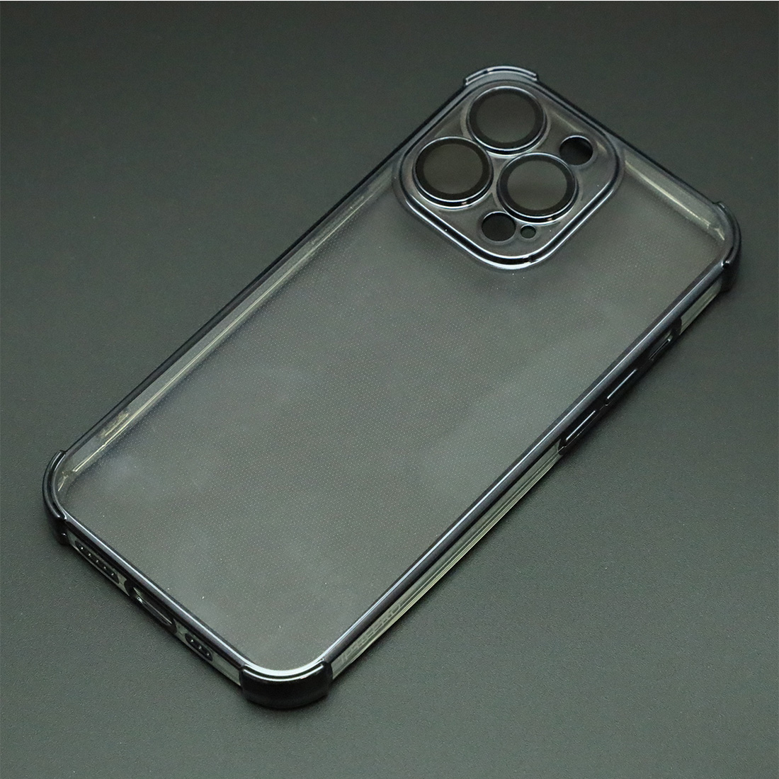 Чехол накладка для APPLE iPhone 13 Pro, силикон, защита камеры, цвет окантовки черный
