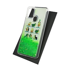 Чехол накладка TransFusion для SAMSUNG Galaxy A21S (SM-A217), силикон, переливашка, рисунок Авокадо Зарядка.
