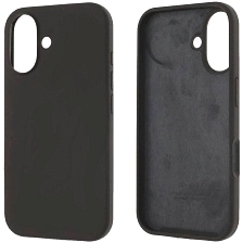 Чехол накладка Silicon Case для APPLE iPhone 16 (6.1"), силикон, бархат, цвет темно серый