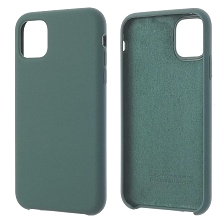 Чехол накладка Silicon Case для APPLE iPhone 11, силикон, бархат, цвет хвойный