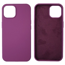 Чехол накладка Silicon Case для APPLE iPhone 14 (6.1"), силикон, бархат, цвет фиолетовый