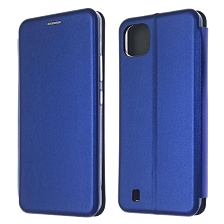 Чехол книжка STYLISH для Realme C20, Realme C11 2021, экокожа, визитница, цвет синий